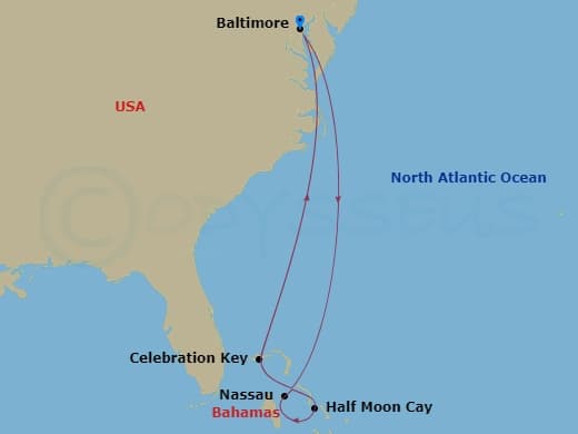 Itinerary map