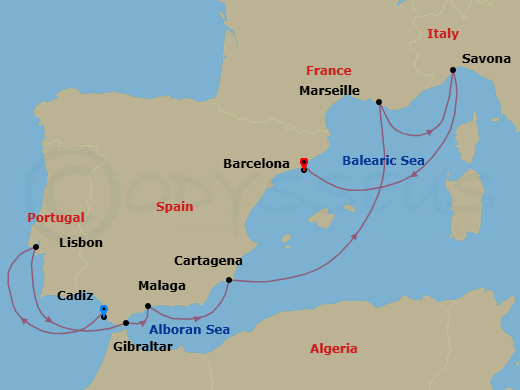 Itinerary map