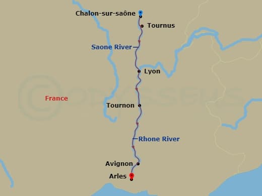 Itinerary map
