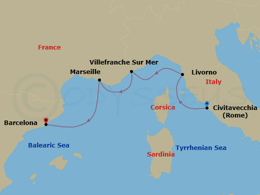 Itinerary map