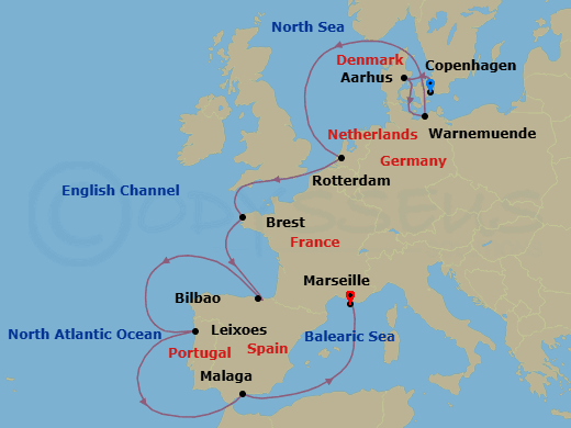 Itinerary map