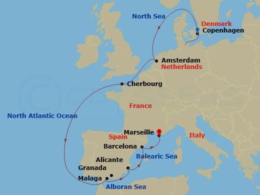 Itinerary map