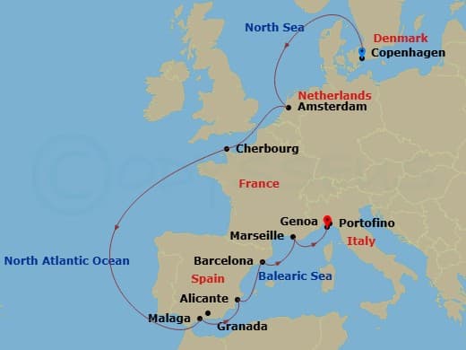 Itinerary map