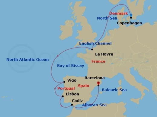 Itinerary map