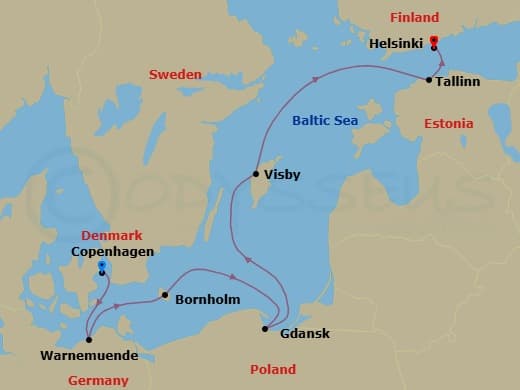 Itinerary map