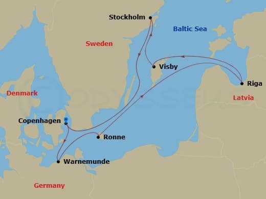 Itinerary map