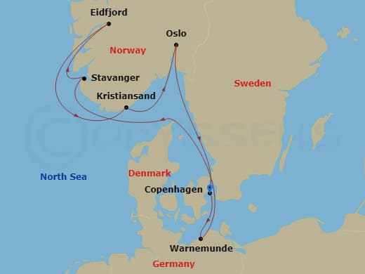 Itinerary map