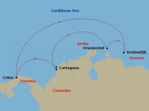 Itinerary map
