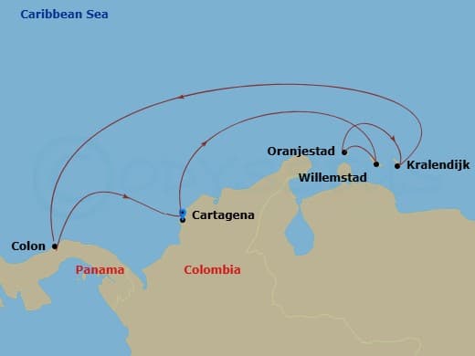 Itinerary map