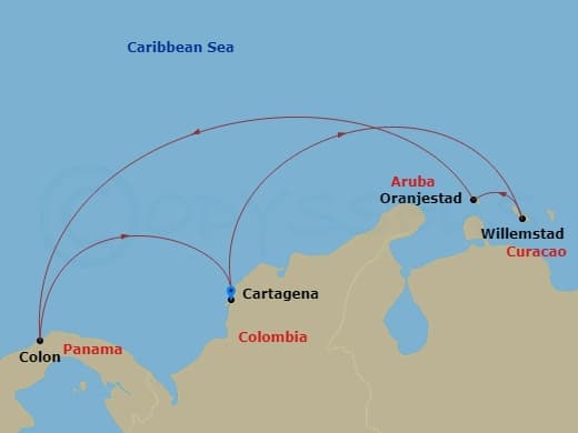 Itinerary map