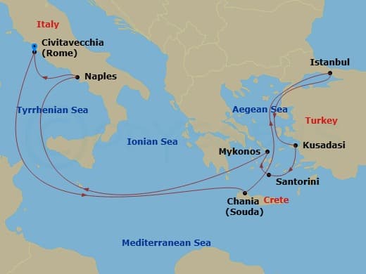 Itinerary map