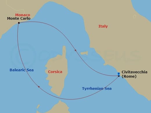 Itinerary map