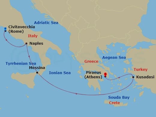 Itinerary map
