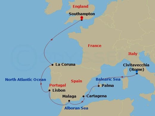 Itinerary map