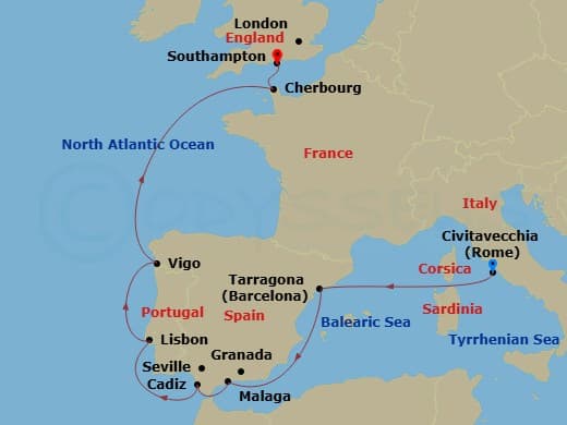 Itinerary map