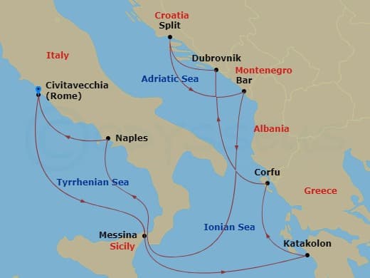 Itinerary map