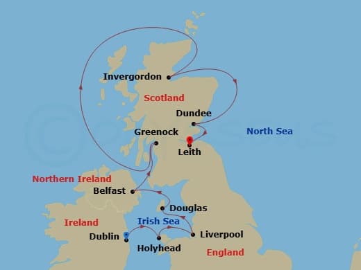 Itinerary map