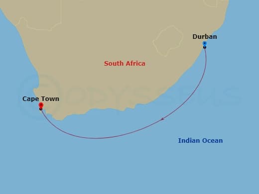 Itinerary map