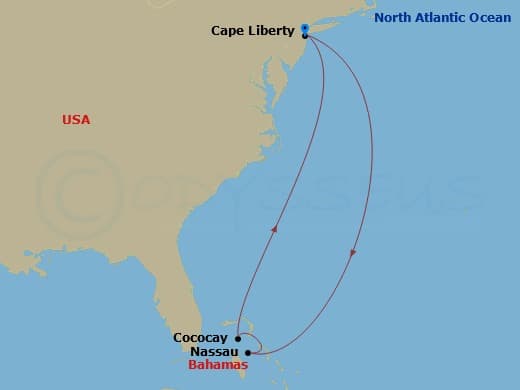 Itinerary map