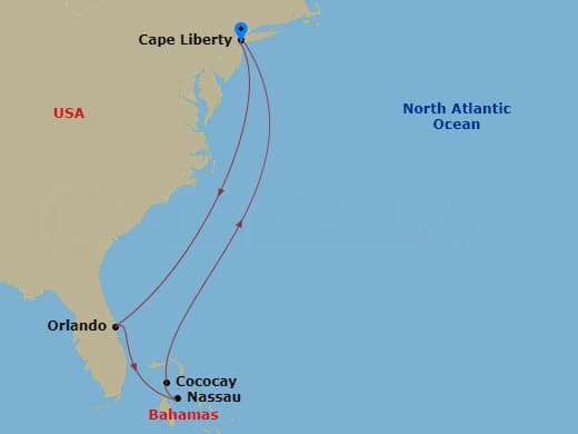 Itinerary map