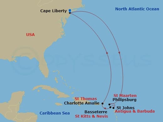 Itinerary map