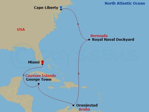 Itinerary map