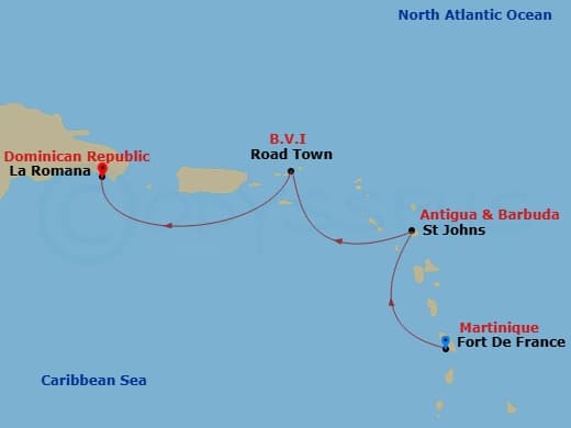 Itinerary map