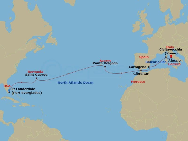 Itinerary map