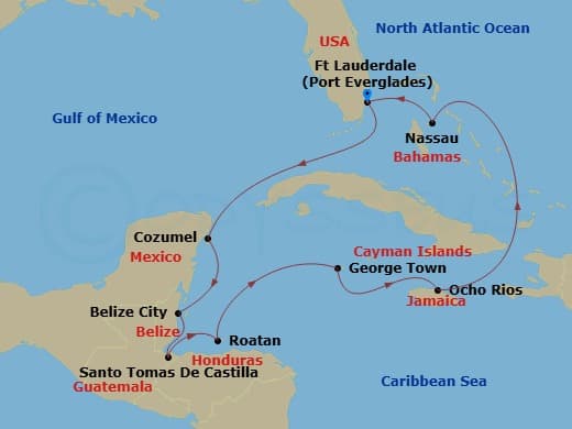 Itinerary map