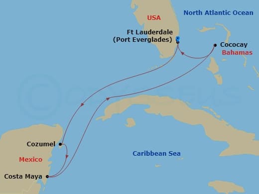 Itinerary map