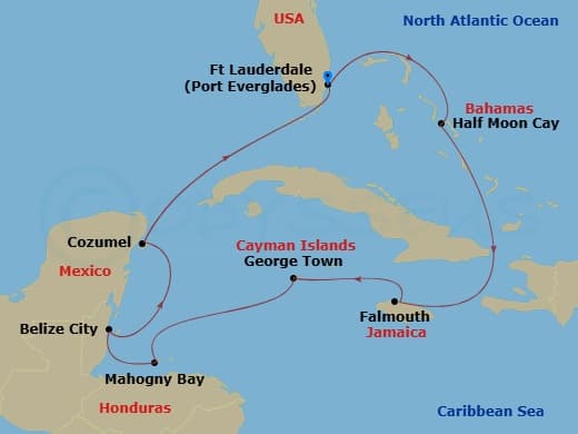 Itinerary map