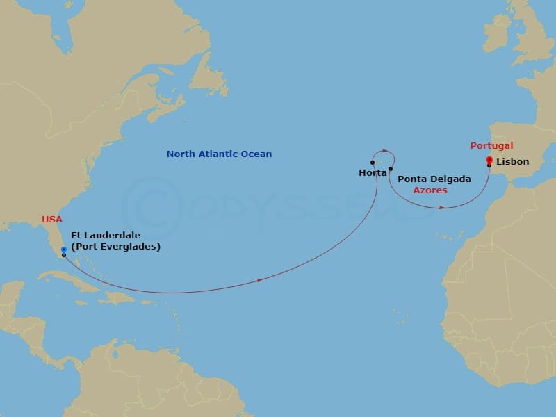 Itinerary map