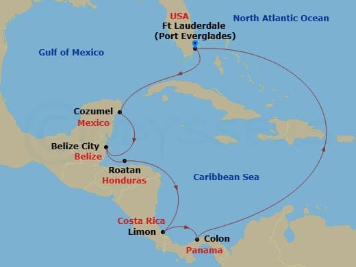 Itinerary map