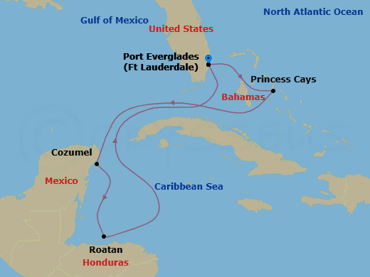 Itinerary map