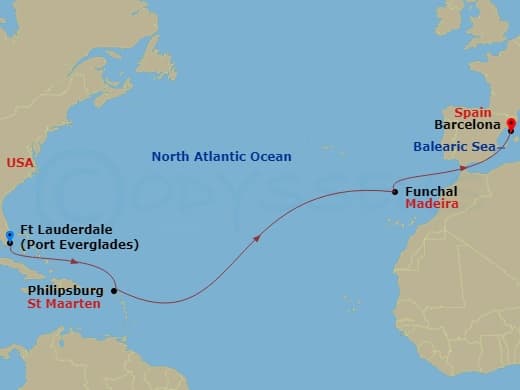 Itinerary map