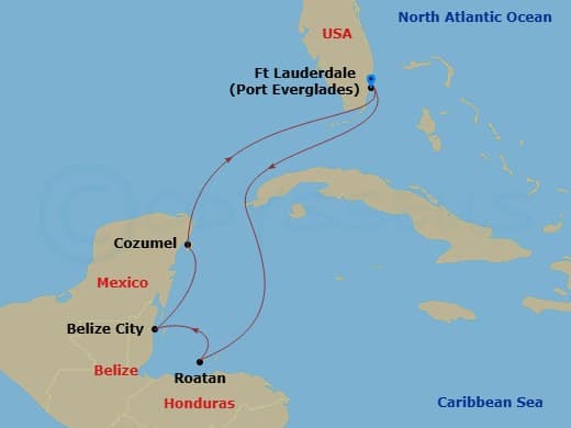 Itinerary map