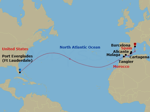 Itinerary map