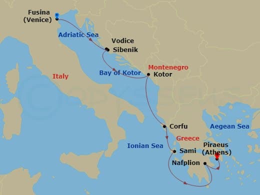 Itinerary map
