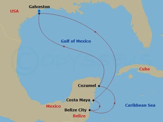 Itinerary map