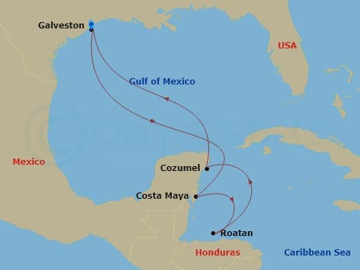 Itinerary map