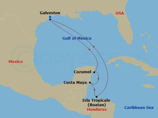 Itinerary map