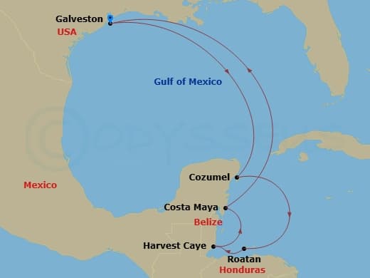 Itinerary map