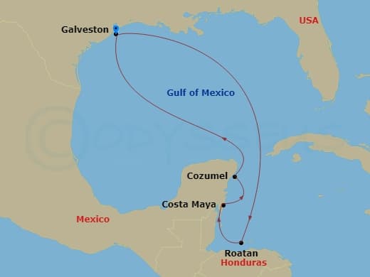 Itinerary map