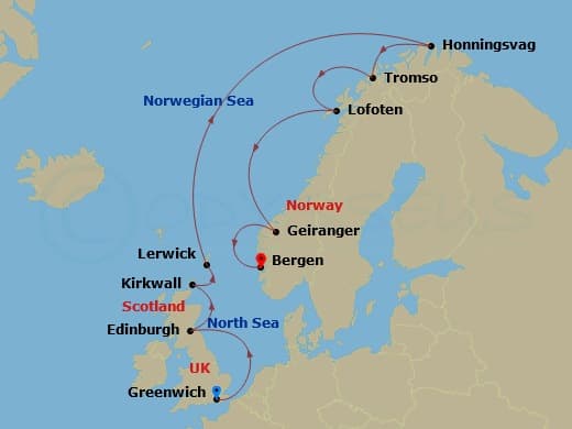 Itinerary map