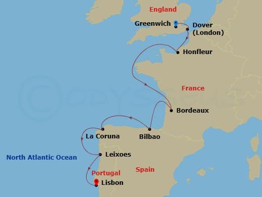 Itinerary map