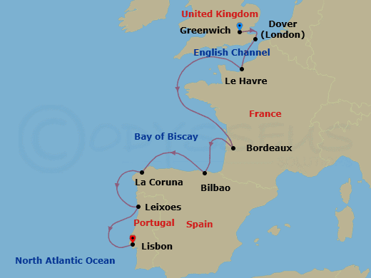 Itinerary map