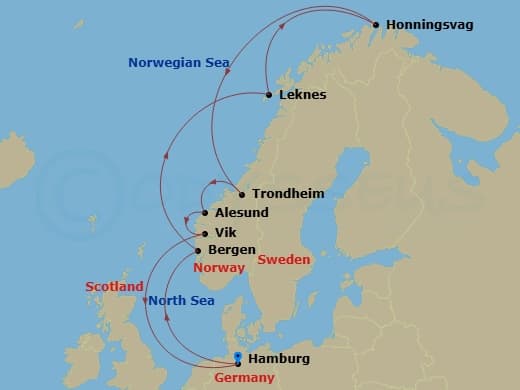 Itinerary map