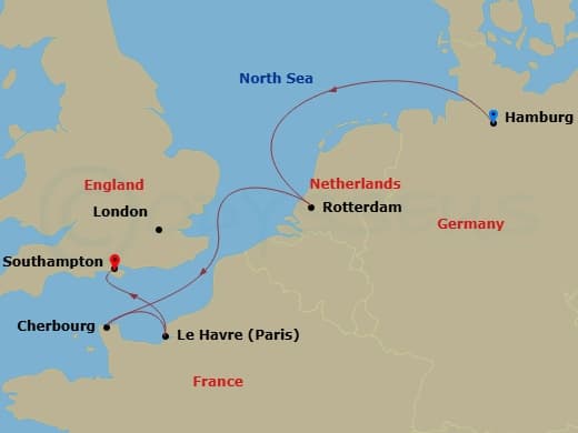 Itinerary map