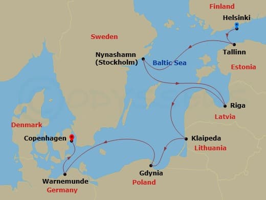 Itinerary map