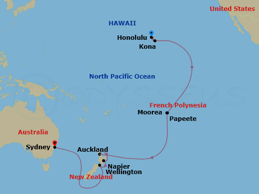 Itinerary map
